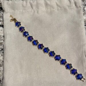 Kendra Scott Elegant Blue and Gold Bracelet